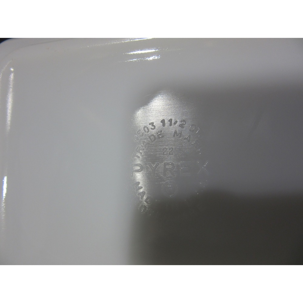 Vtg Pyrex Dish Set White Blue Butterprint Amish 501-503 Refrigerator Rooster - Picture 10 of 16
